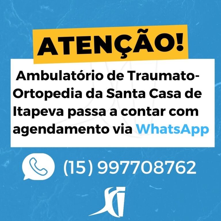 Ambulatório de Traumato-Ortopedia de Itapeva passa a contar com agendamento via WhatsApp